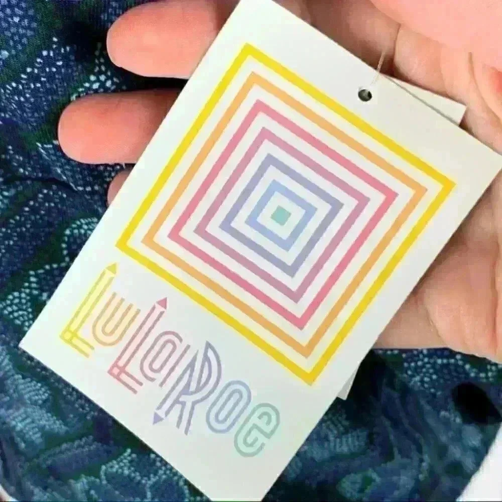 New Lularoe Girls Monroe Jacket sz 14 Blue Green Floral Flowers Zipper Pockets